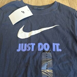 Nike Boys THE NIKE TEE Graphic Logo SS Blue Size Med (7-8)‎ NEW